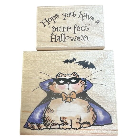 Penny Black Cat Purr-Fect Halloween Rubber Stamp Bundle Margaret Sherry 1904E - Picture 1 of 4